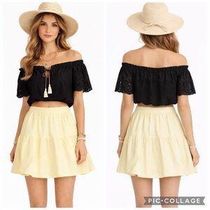 STAUD MINI SEA SKIRT SUNRAY NWOT